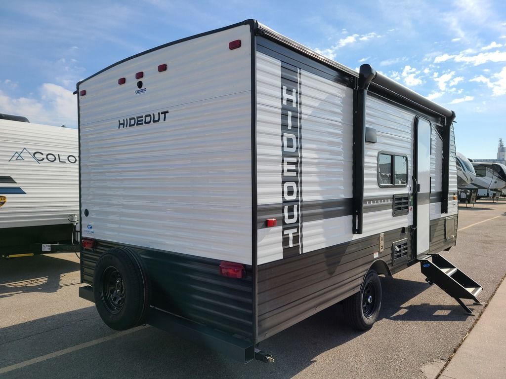 Side view of the New 2022 Keystone Rv HIDEOUT HI175BH Travel Trailer RV.