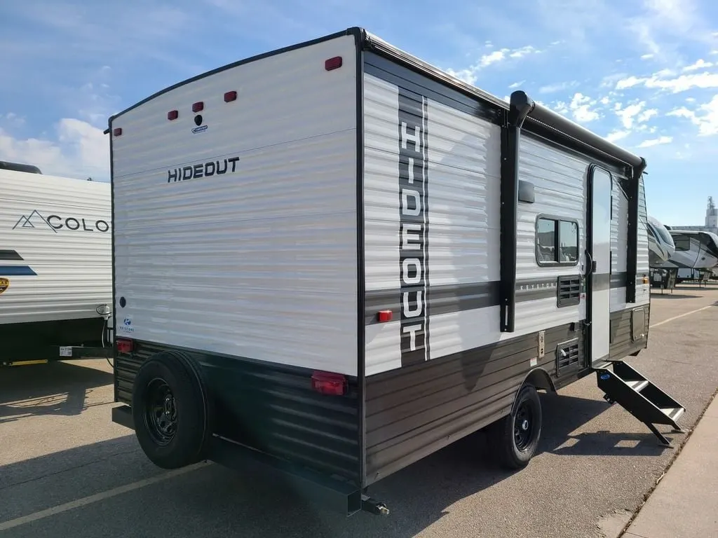 Side view of the New 2022 Keystone Rv HIDEOUT HI175BH Travel Trailer RV.