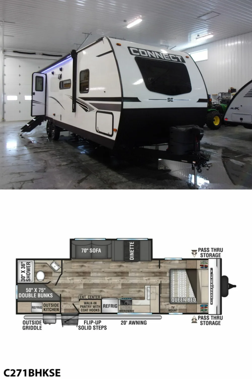 New 2022 Kz Rv Connect SE C271BHKSE Travel Trailer RV