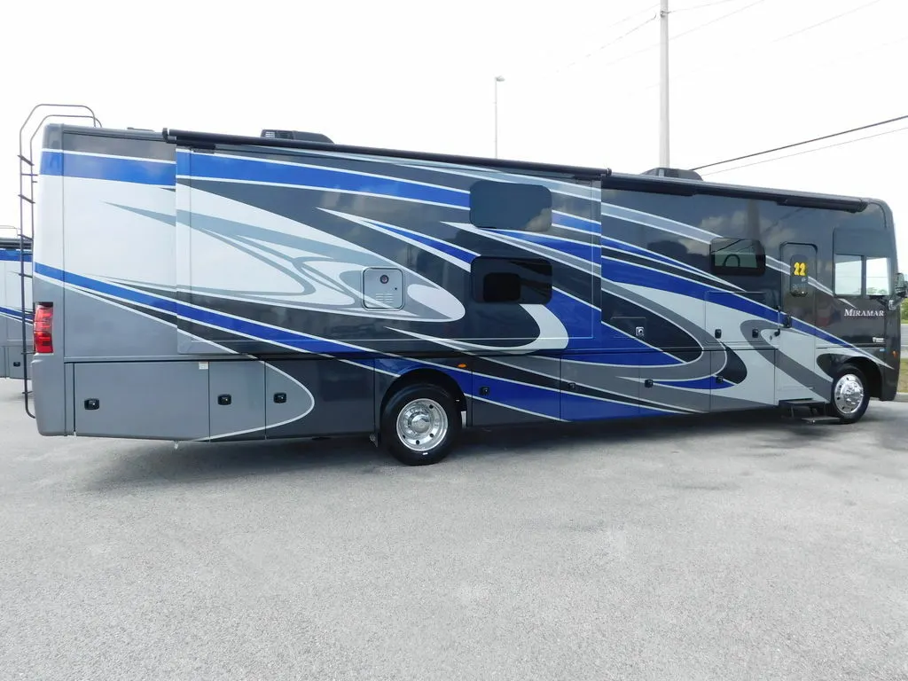 Side view of the New 2022 Thor Motor Coach Miramar 37.1 Class A RV.