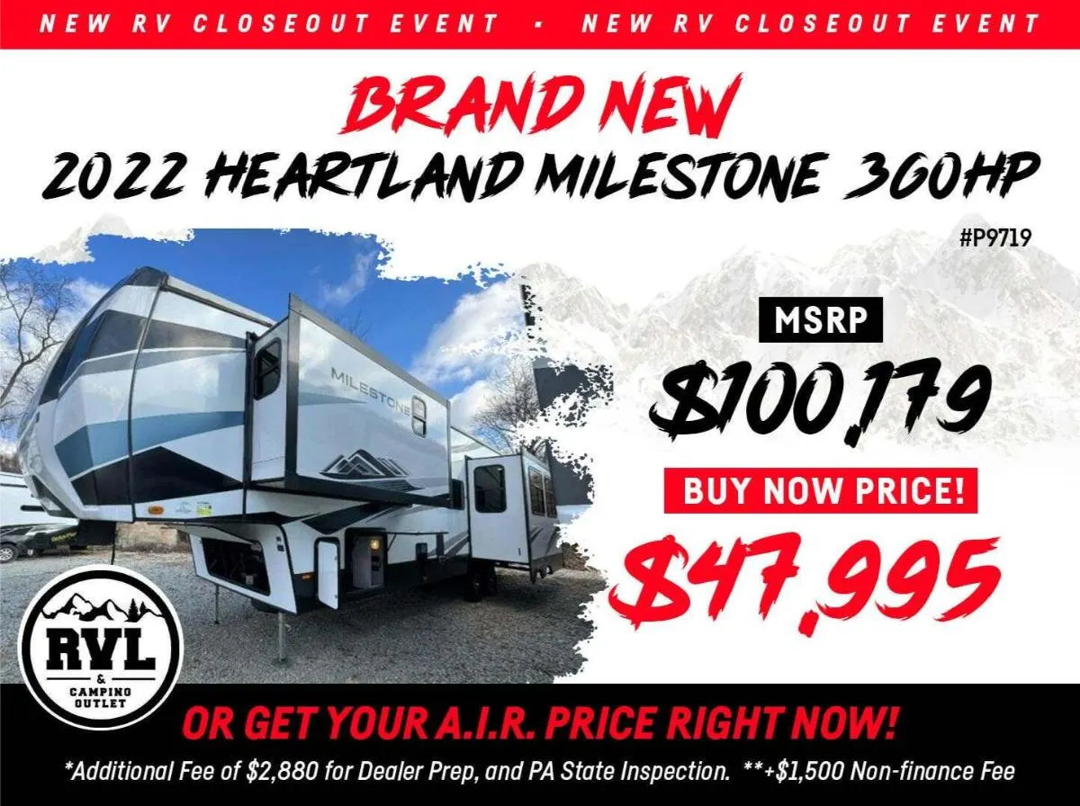 New 2022 Heartland Milestone 360HP Fifth Wheel RV