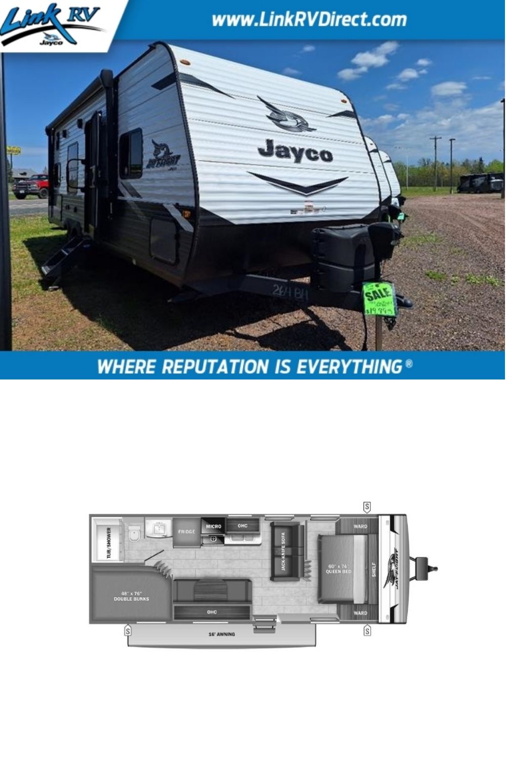 New 2022 Jayco Jay Flight SLX 8 264BH Travel Trailer RV 