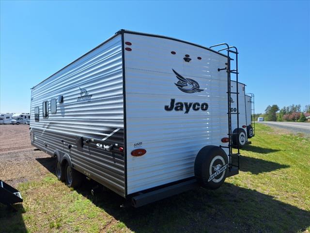 Rear view of the New 2022 Jayco Jay Flight SLX 8 264BH Travel Trailer RV.