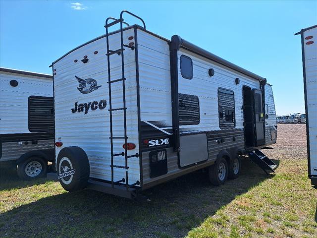 Side view of the New 2022 Jayco Jay Flight SLX 8 264BH Travel Trailer RV.