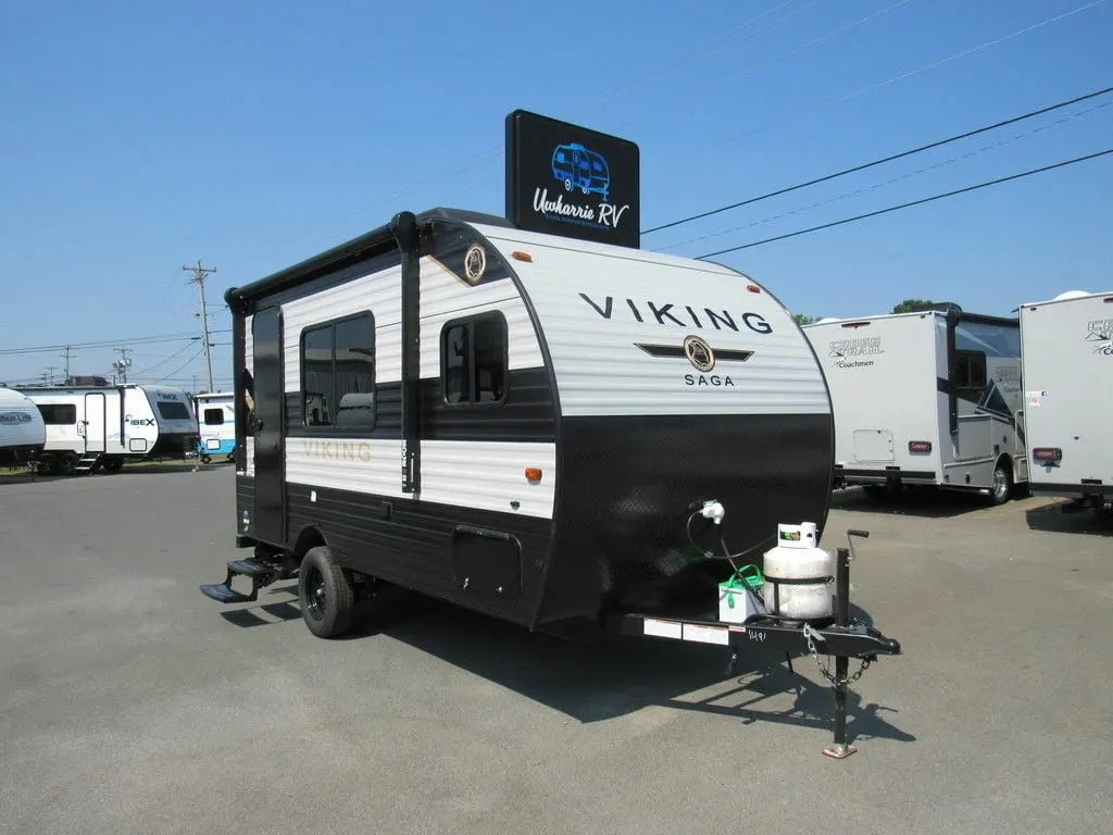 Side view of the New 2022 Coachmen Viking 16SFB Travel Trailer RV.