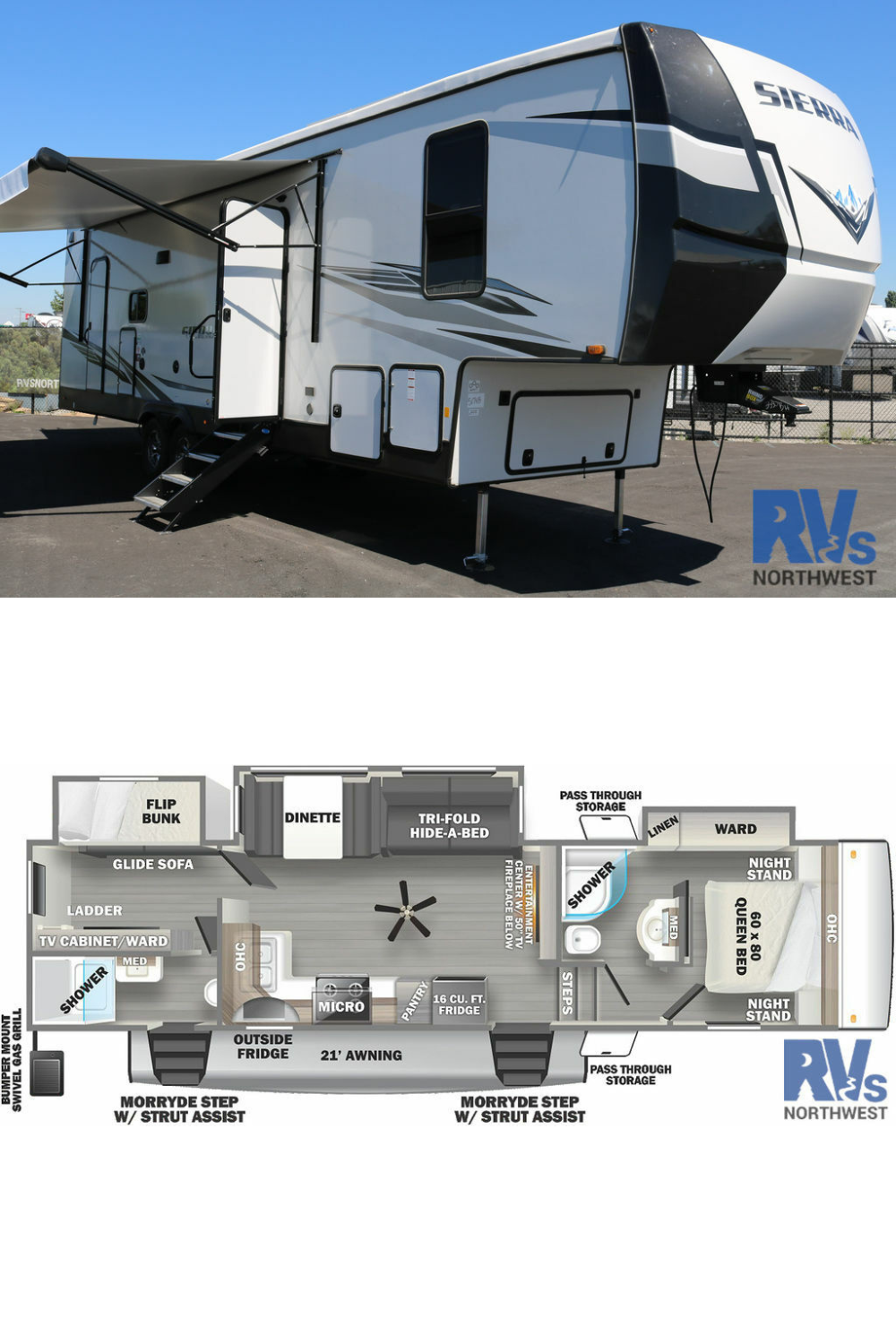 New 2022 Forest River Sierra 3330BH Fifth Wheel RV