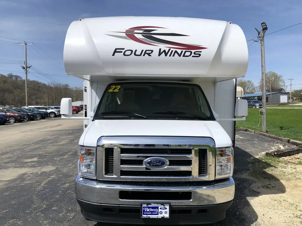 Front view of the New 2022 Thor Motor Coach Four Winds 31WV Class C RV.