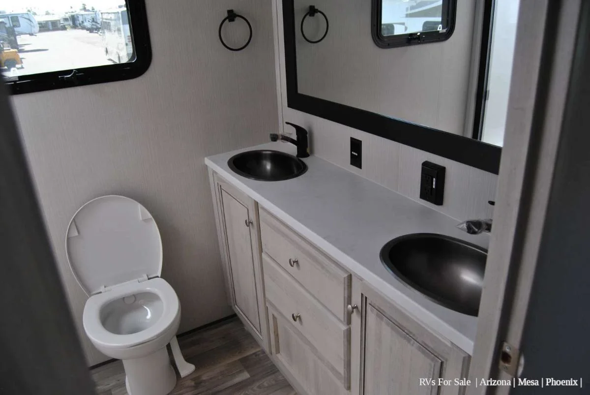 Bathroom with a sink and a toilet.