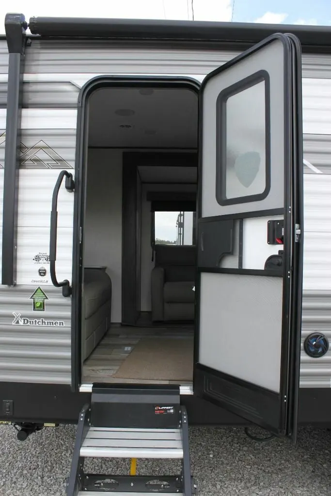 Entry door of the RV.