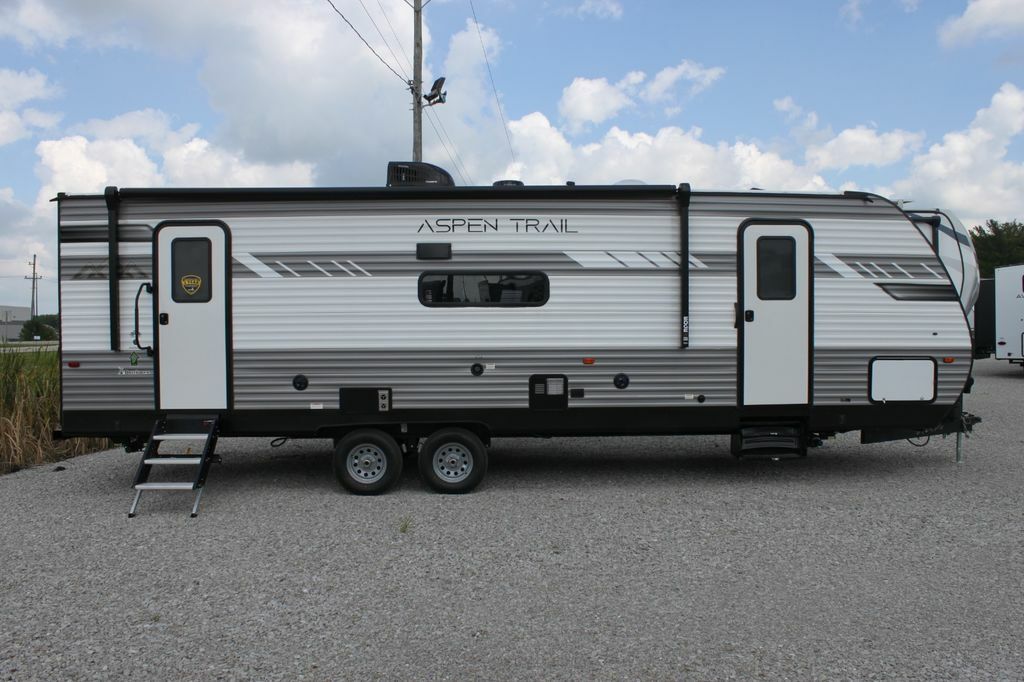 Side view of the New 2022 Dutchmen Aspen Trail 2860RLS Travel Trailer RV.