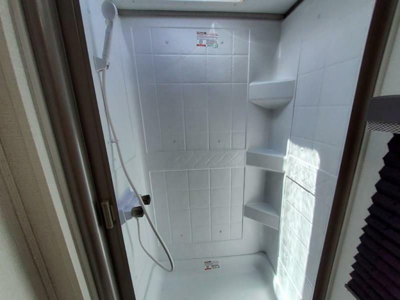 Bathroom with a shower.