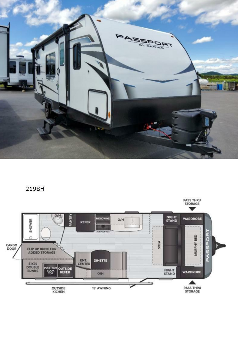 New 2022 Keystone Rv Passport SL 219BH Travel Trailer RV