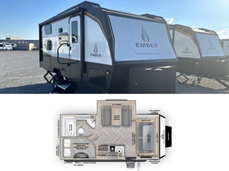 New 2022 Ember RV Overland 191 MDB Travel Trailer RV (Floor Plan)