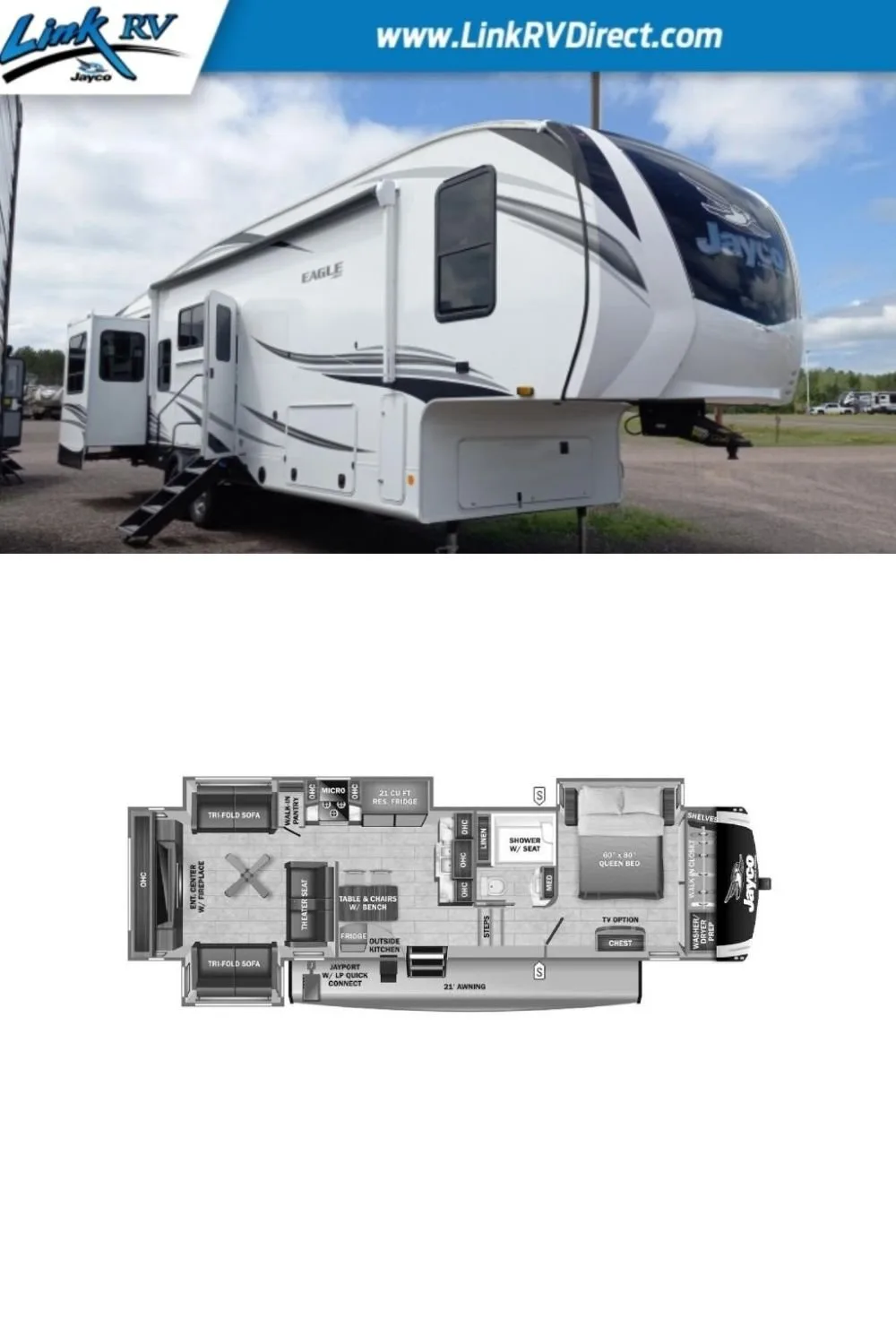 New 2022 Jayco Eagle 335RDOK Fifth Wheel RV