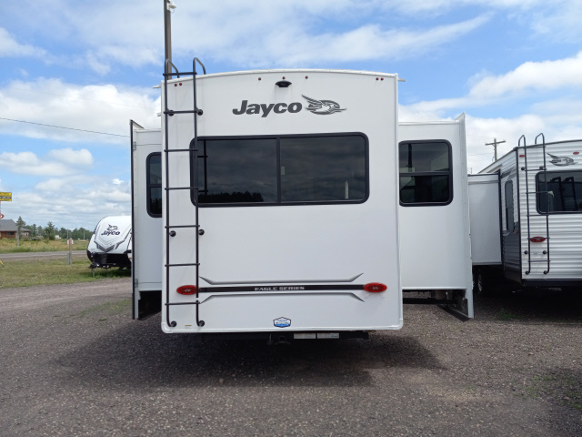 Rear view of the RV.