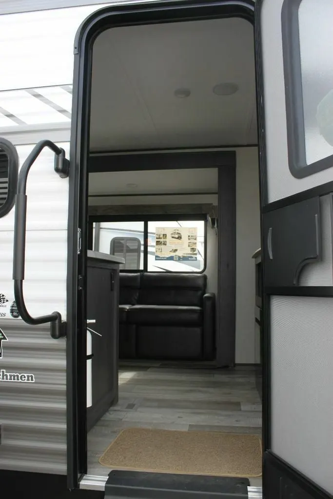 Entry door of the RV.