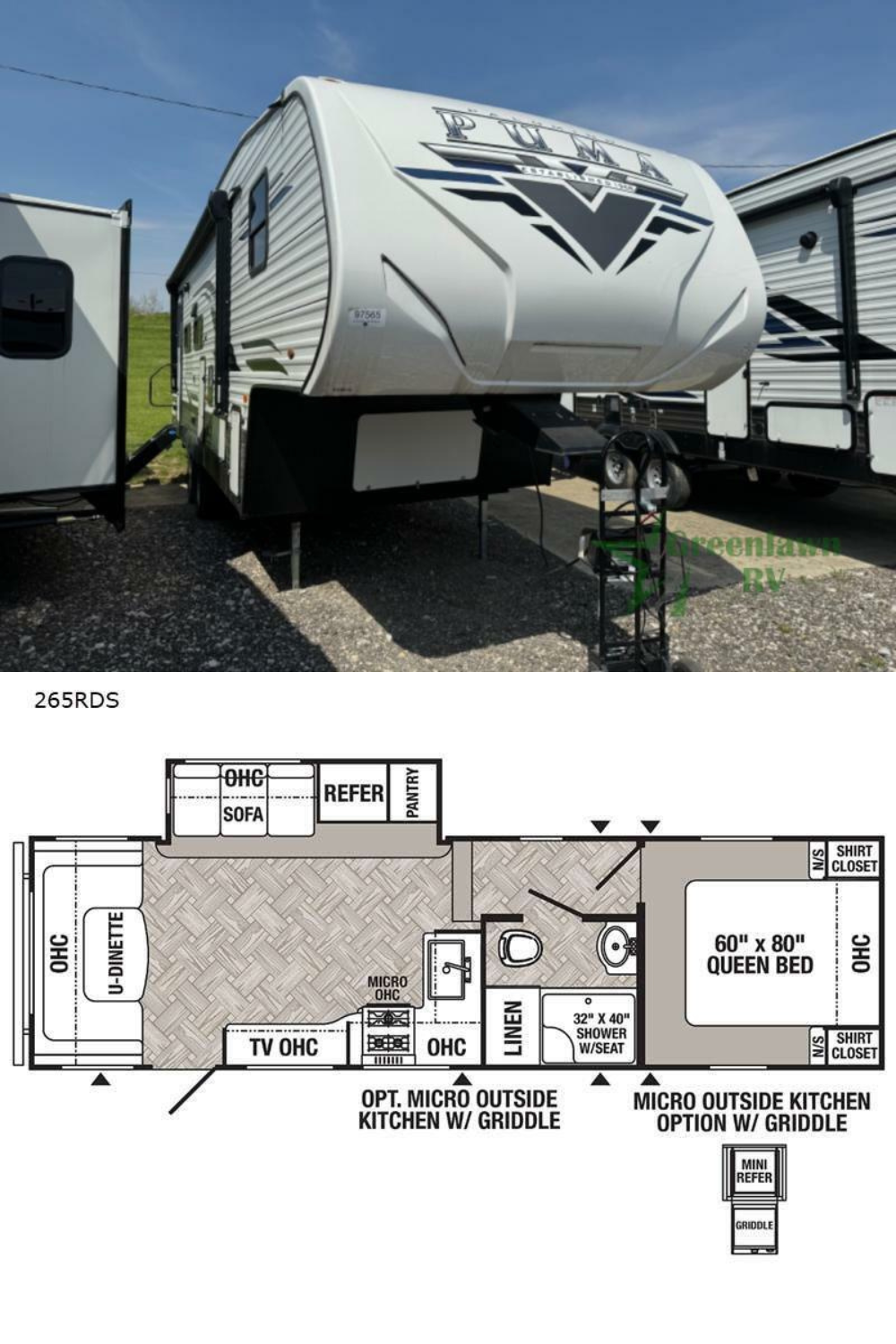 New 2022 Palomino Puma 265RDS Fifth Wheel RV