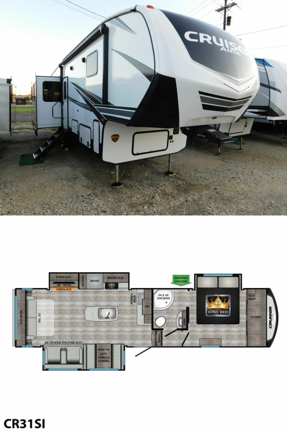 New 2022 Crossroads Cruiser Aire CR31SI Fifth Wheel RV