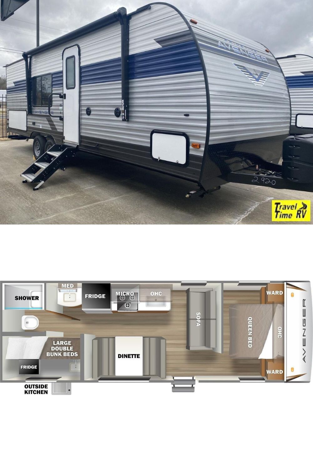 New 2022 Prime Time Manufacturing Avenger 26BK Travel Trailer RV