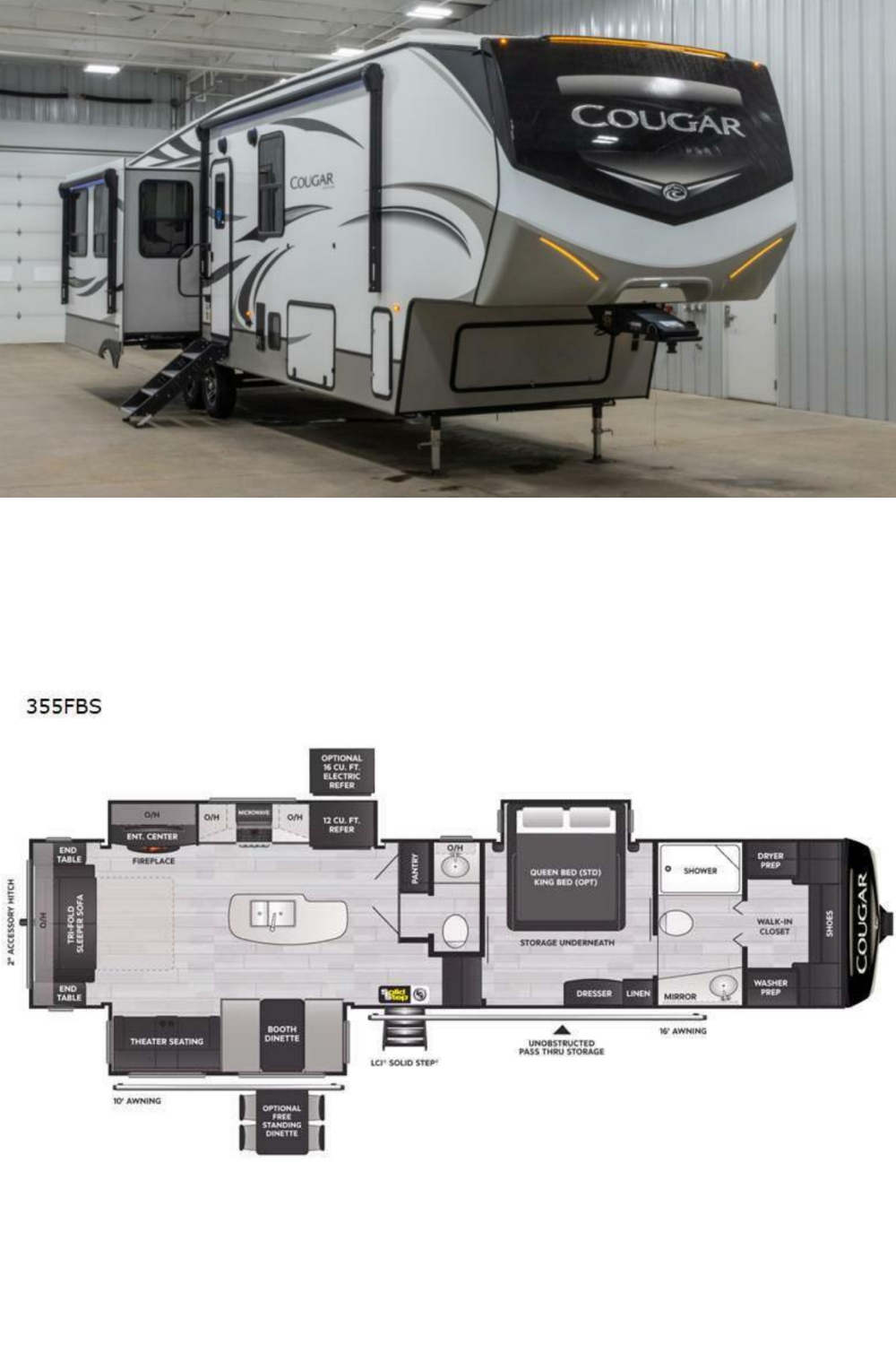 New 2022 Keystone Rv Cougar 355FBS Fifth Wheel RV 