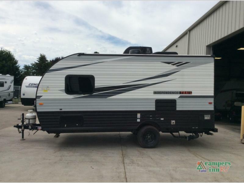 Side view of the New 2022 Forest River Rv Independence Trail 168RBL Travel Trailer RV.