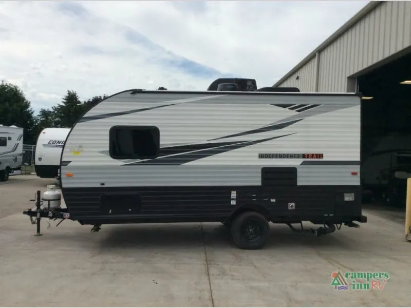 Side view of the New 2022 Forest River Rv Independence Trail 168RBL Travel Trailer RV.