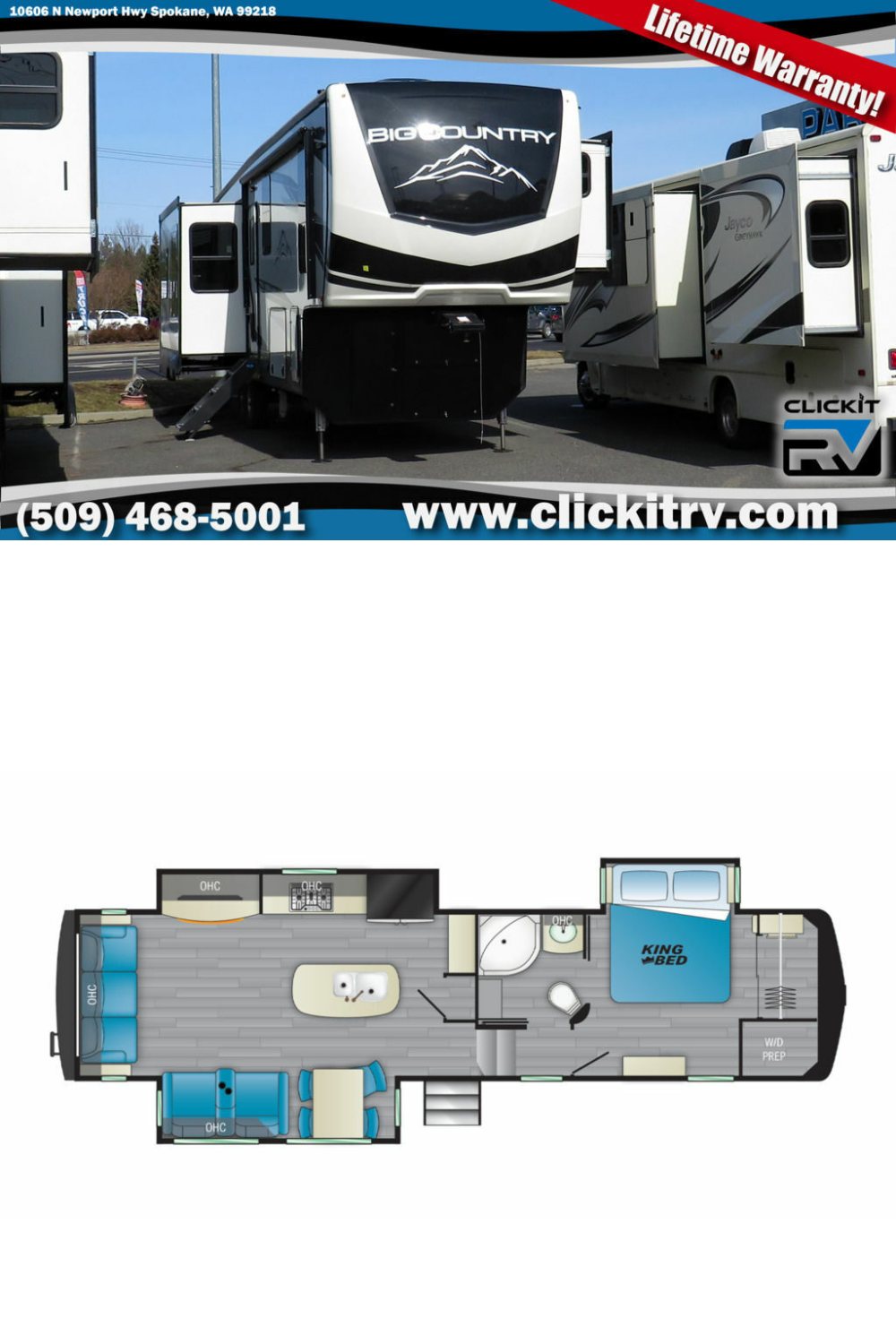 New 2022 Heartland Big Country 3155RLK Fifth Wheel RV