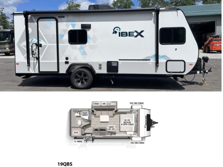 New 2022 Forest River IBEX 19QBS Travel Trailer RV (Floor Plan)