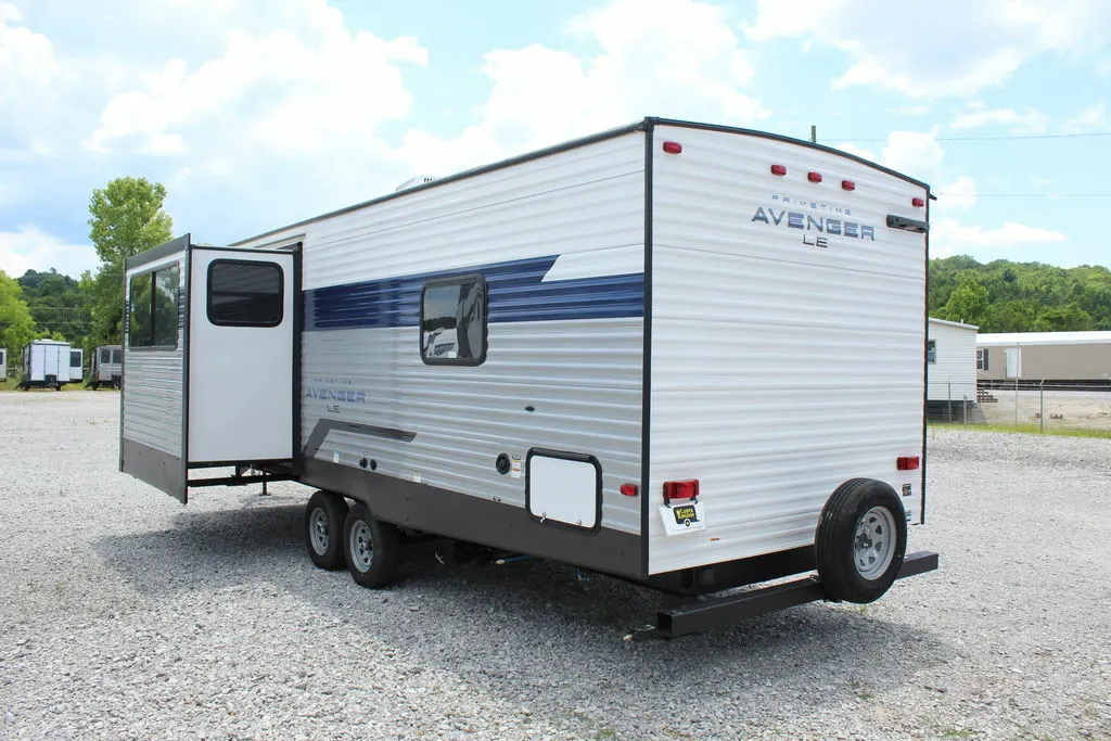 Side view of the RV with slide out.