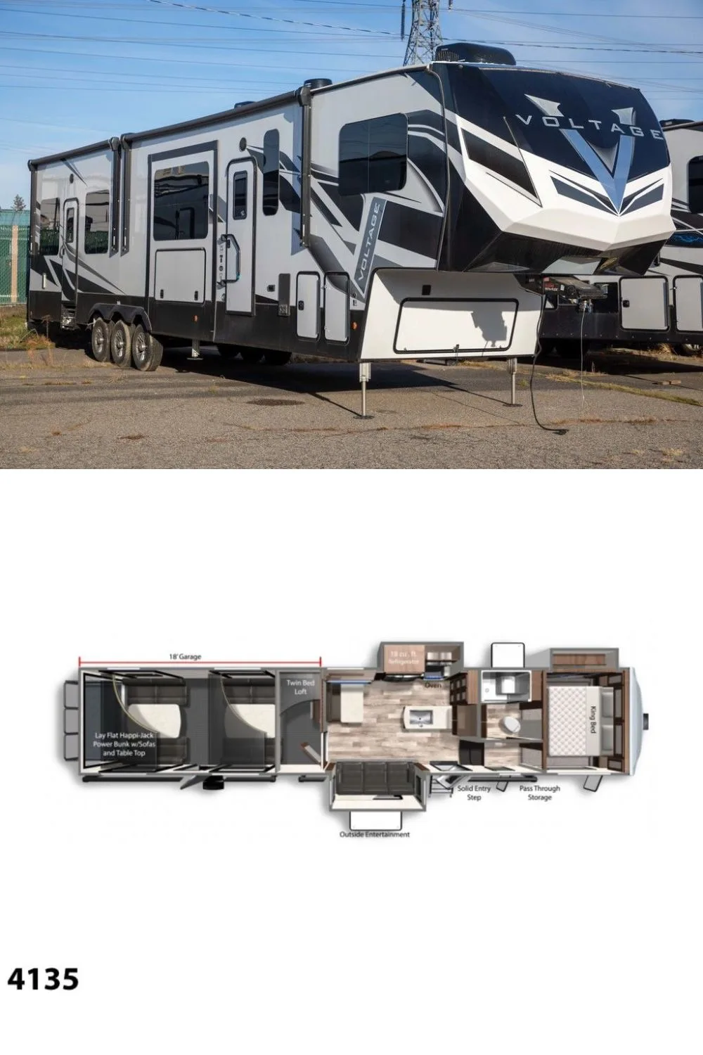 New 2022 Dutchmen Voltage 4135 Fifth Wheel RV