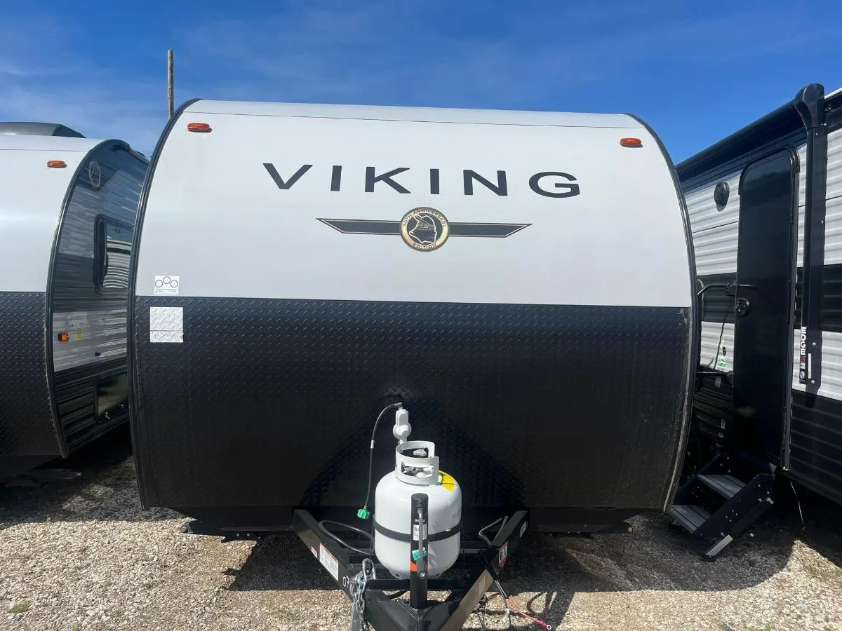 Front view of the New 2022 Coachmen Viking Ultra-Lite (Single Axle) Travel Trailer RV.