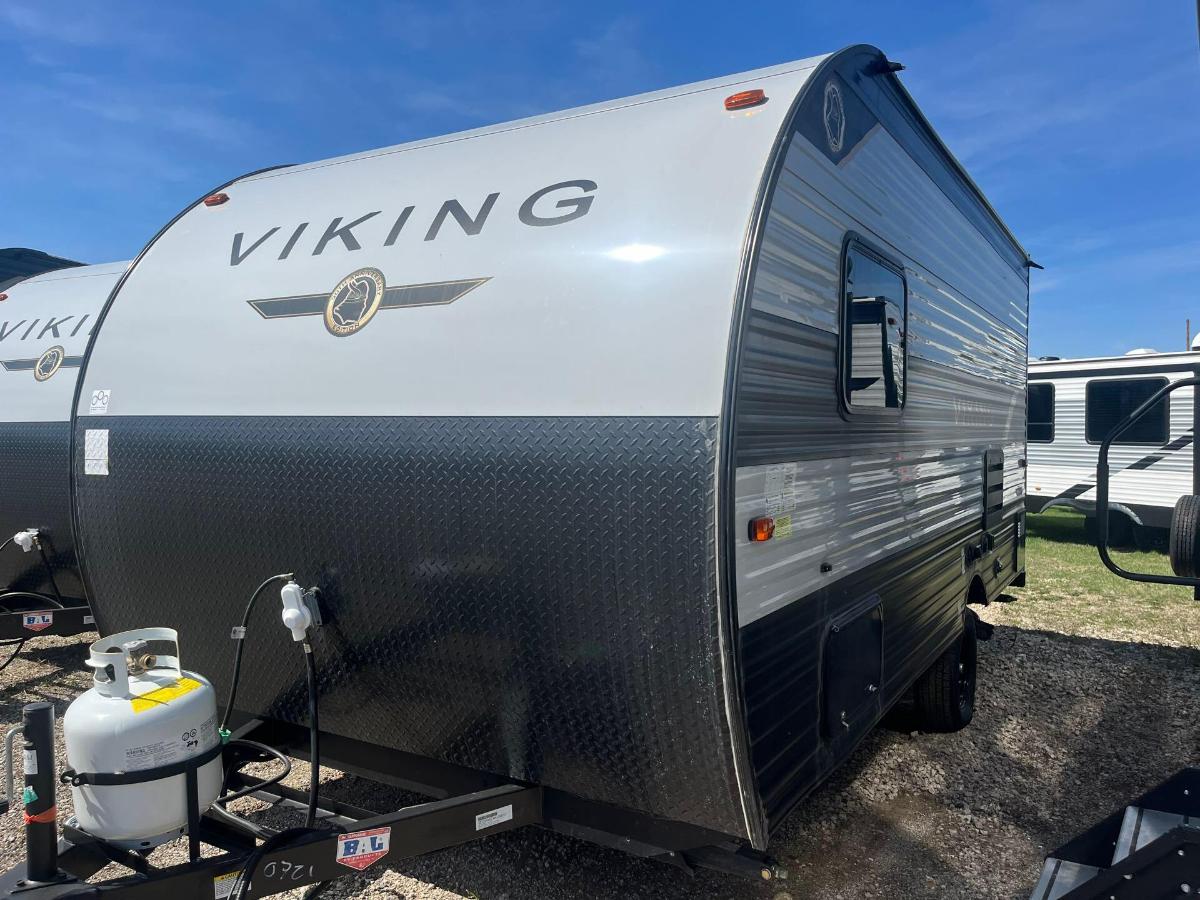 Front view of the New 2022 Coachmen Viking Ultra-Lite (Single Axle) Travel Trailer RV.