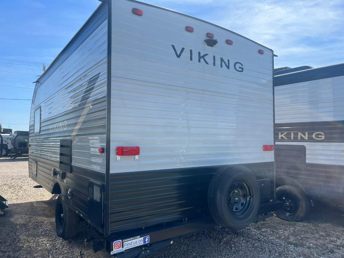 Rear view of the New 2022 Coachmen Viking Ultra-Lite (Single Axle) Travel Trailer RV.