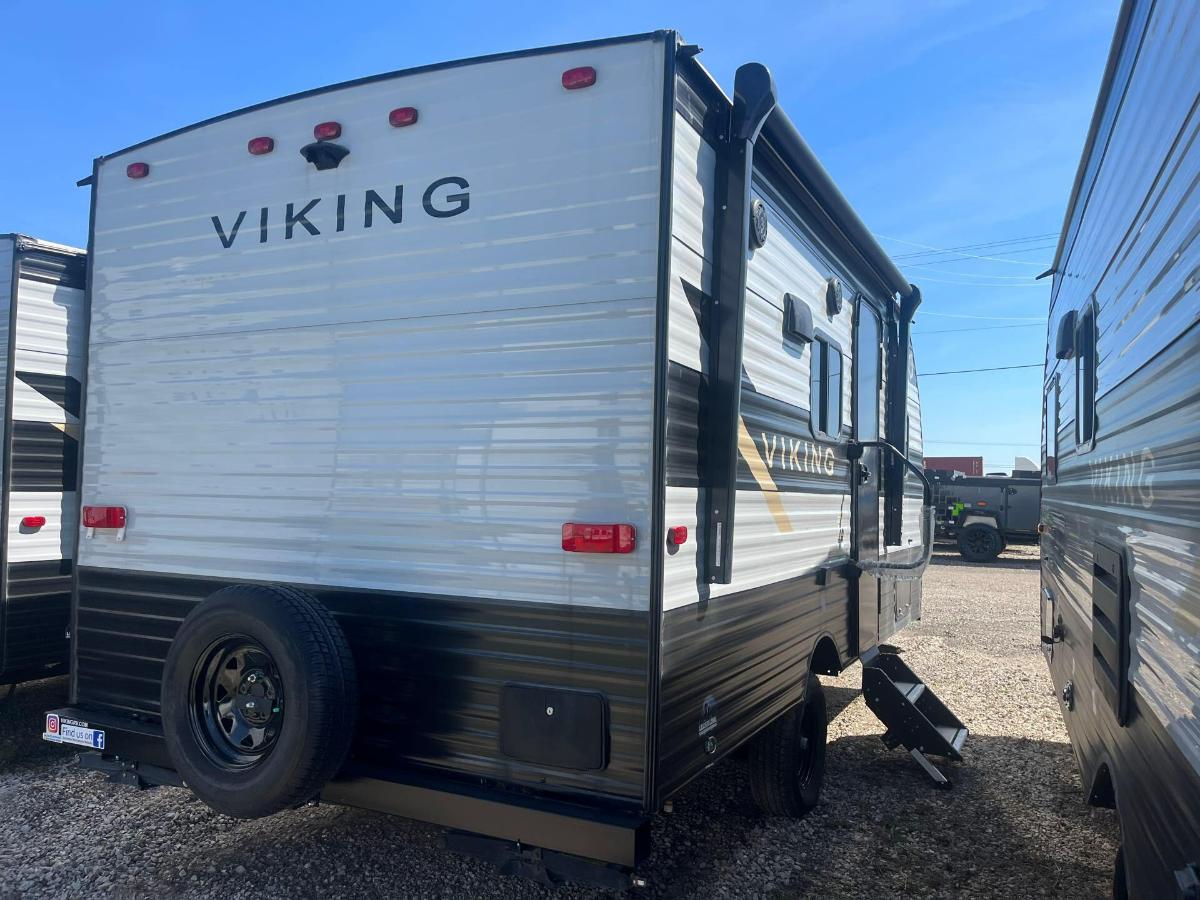 Rear view of the New 2022 Coachmen Viking Ultra-Lite (Single Axle) Travel Trailer RV.