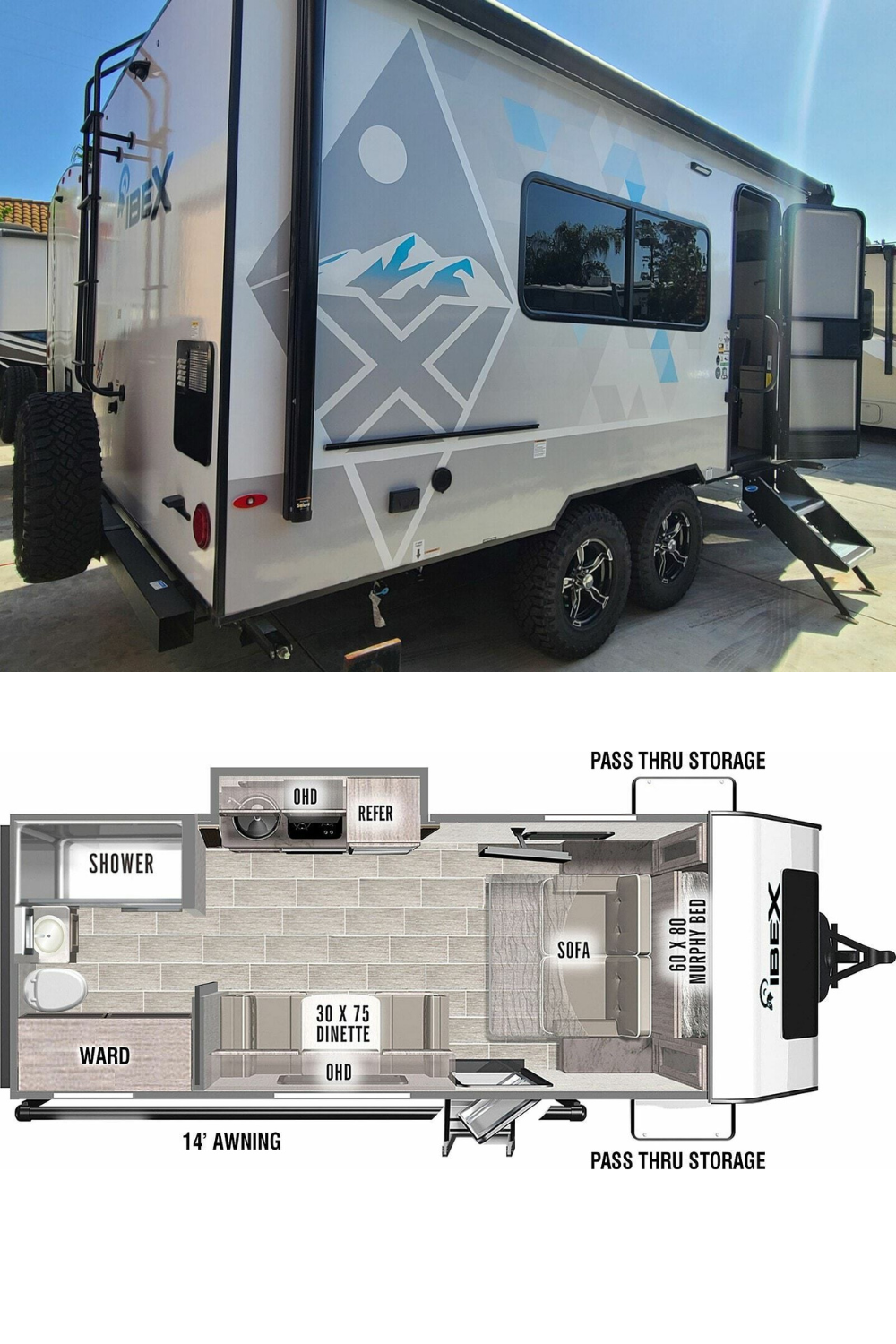 New 2022 Forest River Ibex 19RBM Travel Trailer RV