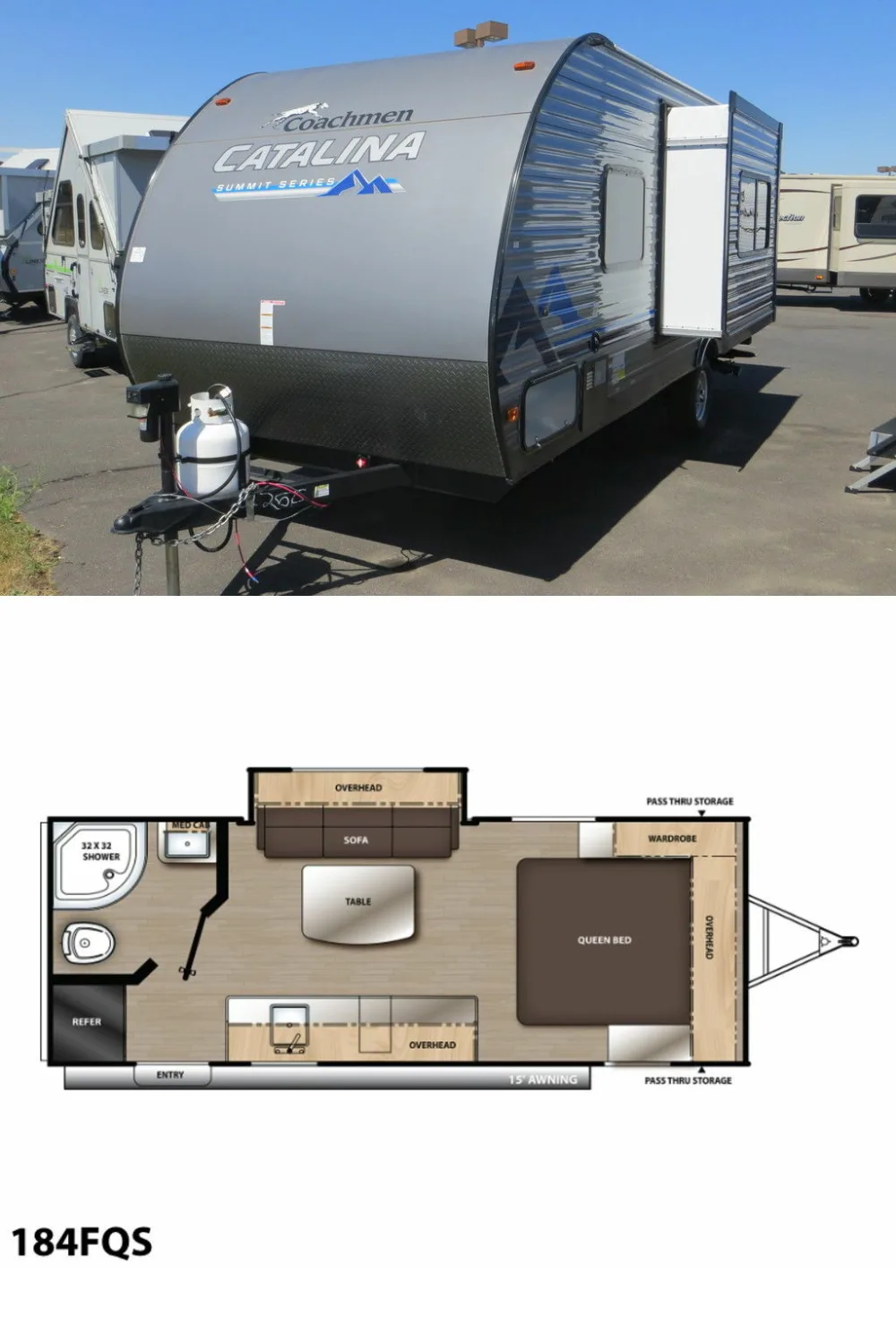 New 2022 Coachmen Catalina Summit Series 7' 184FQ Travel Trailer RV