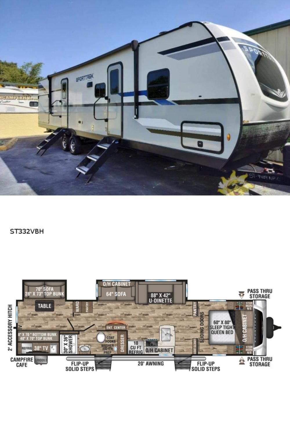 New 2022 Venture RV SportTrek ST332VBH Travel Trailer RV