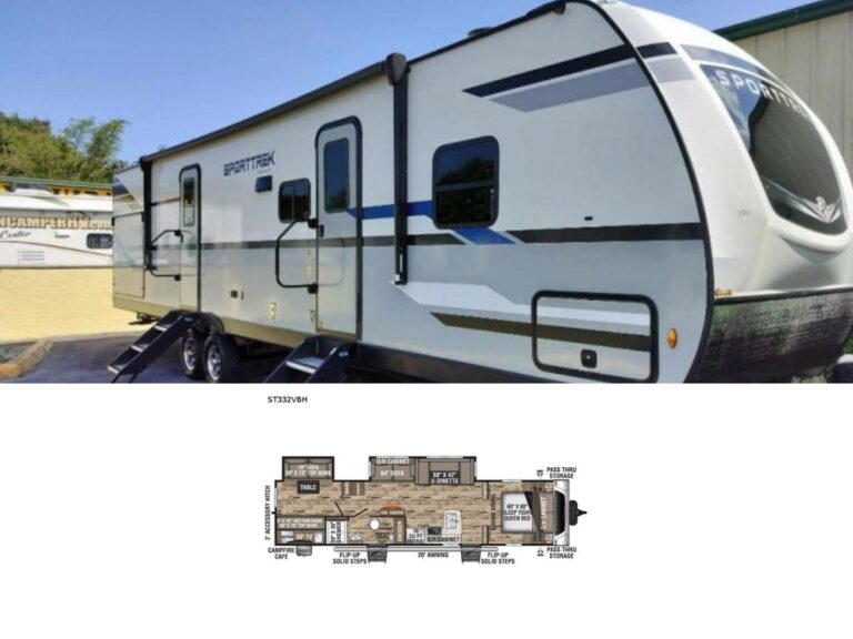 New 2022 Venture RV SportTrek ST332VBH Travel Trailer RV (Floor Plan)