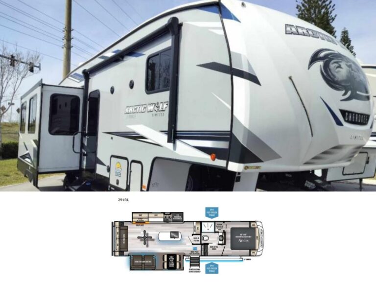 New 2022 Forest River RV Cherokee Arctic Wolf 291RL Fifth Wheel RV (Floor Plan)