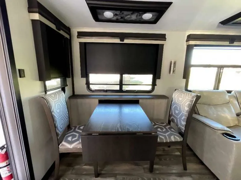 Dinette with foldable table.