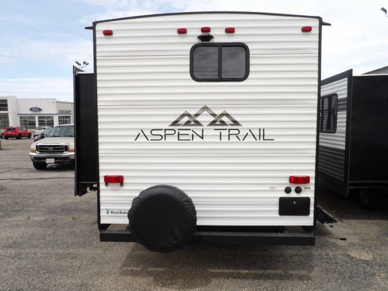 Rear view of the New 2022 Dutchmen Rv Aspen Trail 2260RBS Travel Trailer RV.