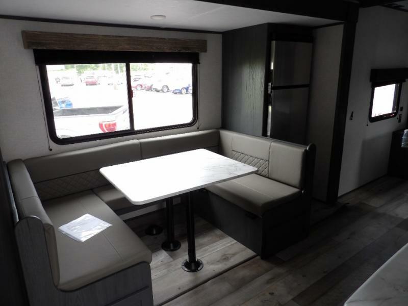 Dinette with glass windows.