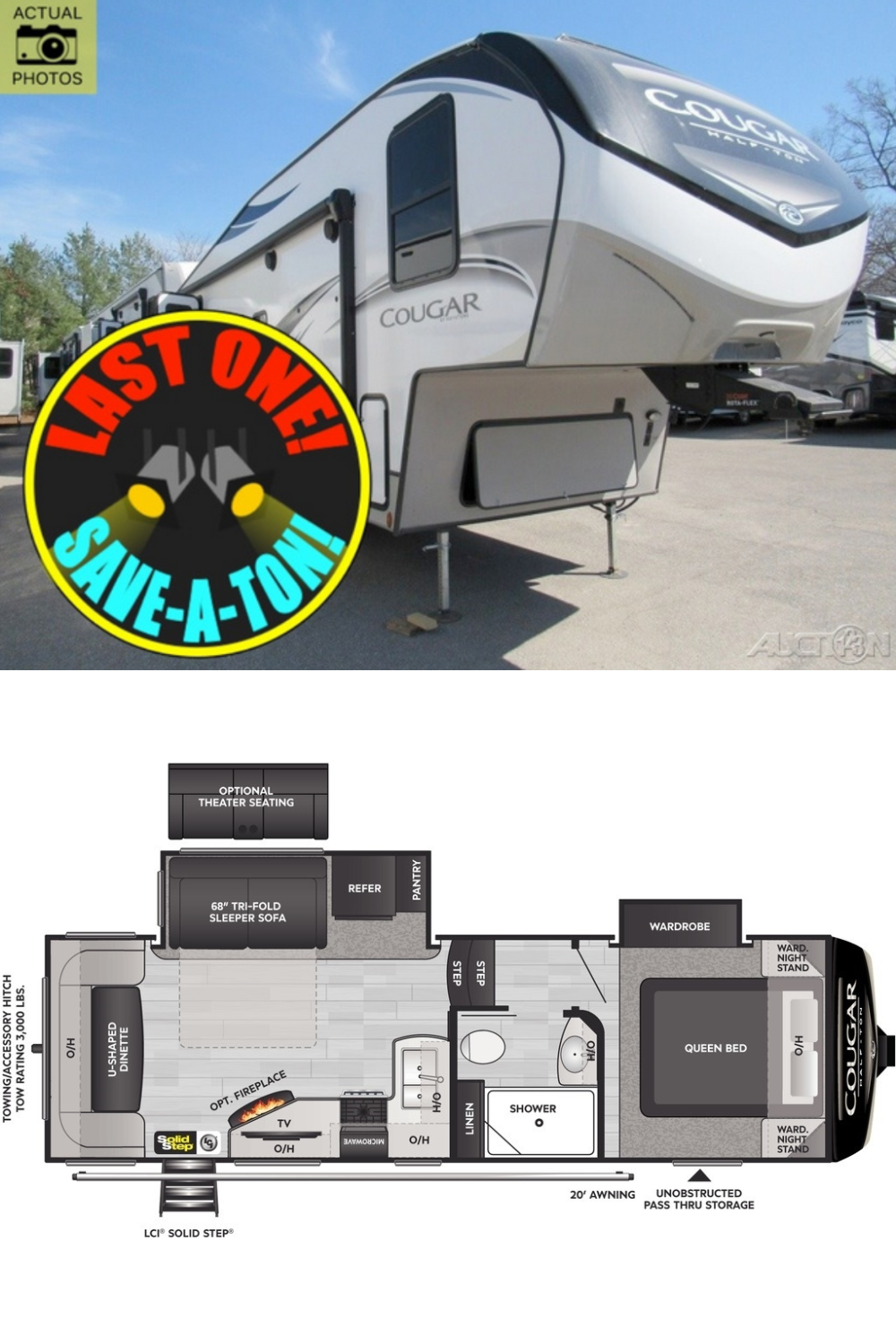 New 2022 Keystone Cougar Half-Ton 24RDS Fifth Wheel RV