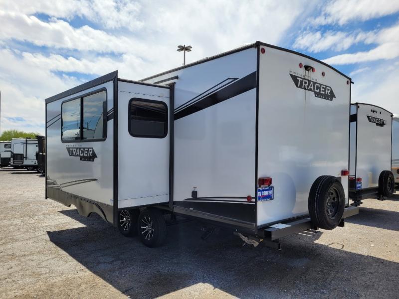 Side view of the New 2022 Prime Time TRACER 22RBS Travel Trailer RV.