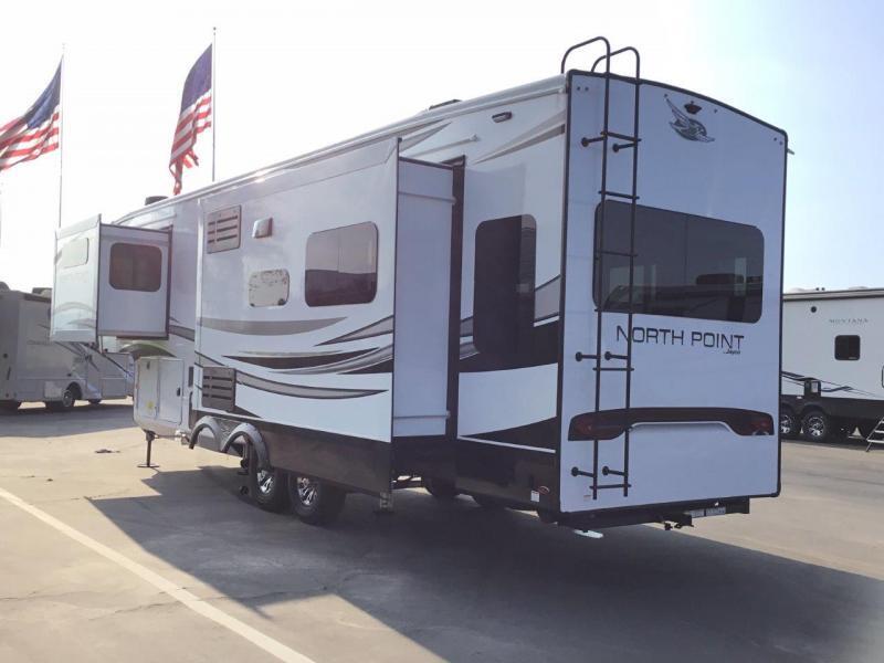 Side view of the New 2022 Jayco NorthPoint 310RLTS Fifth Wheel RV.