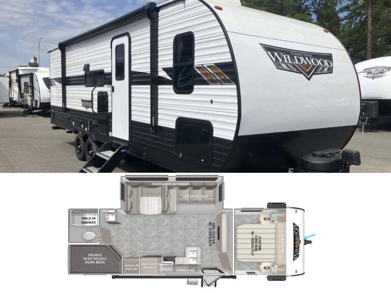 New 2024 Forest River Wildwood 28DBUD Travel Trailer RV (Floor Plan)