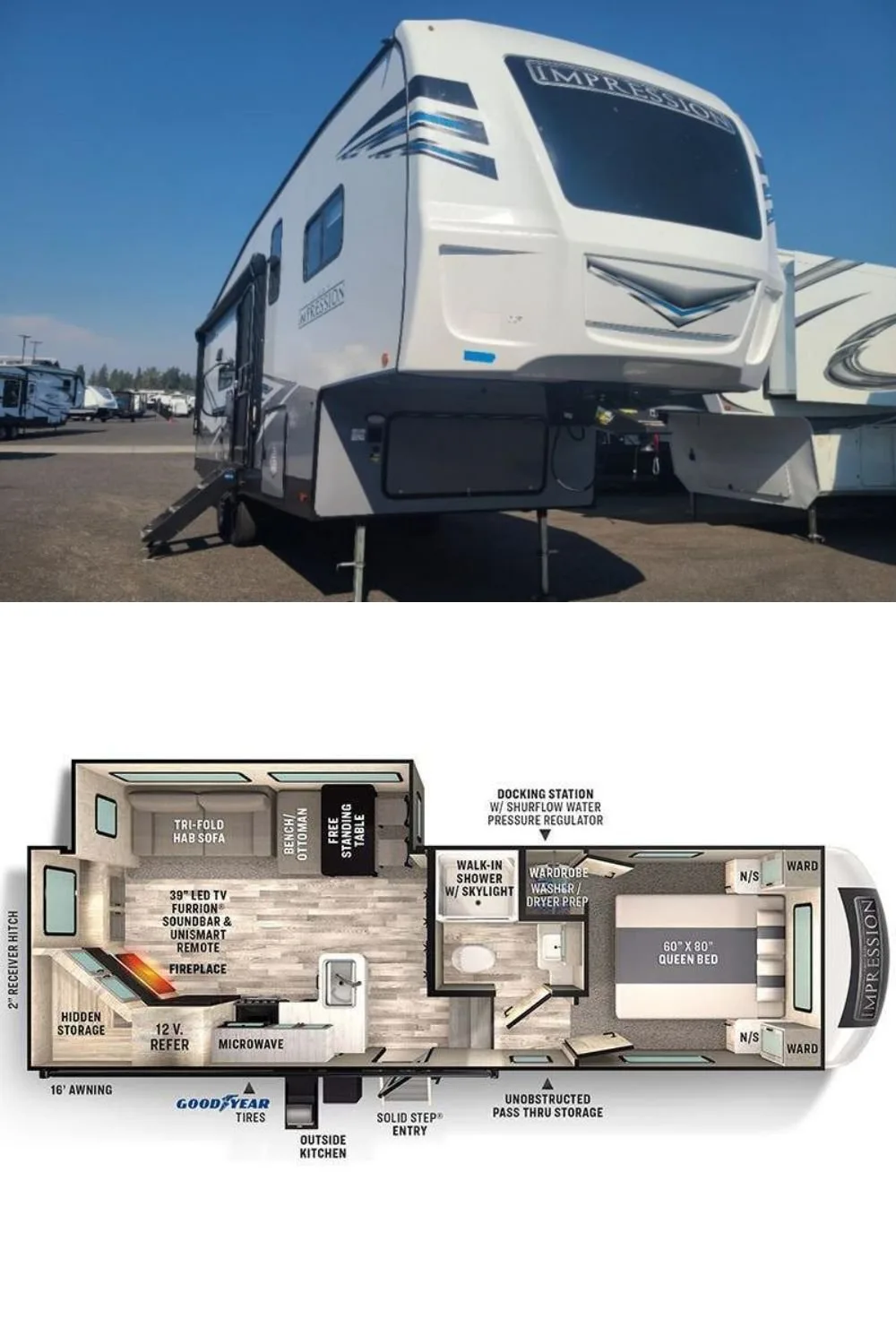 New 2022 Forest River IMPRESSION 240RE Fifth Wheel RV