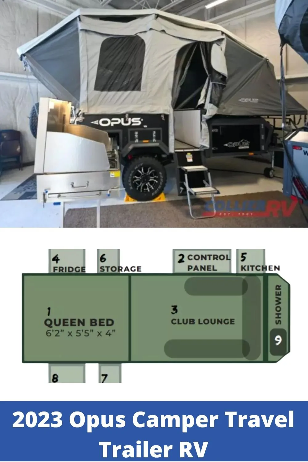 New 2023 Opus Camper Travel Trailer RV (Floor Plan)