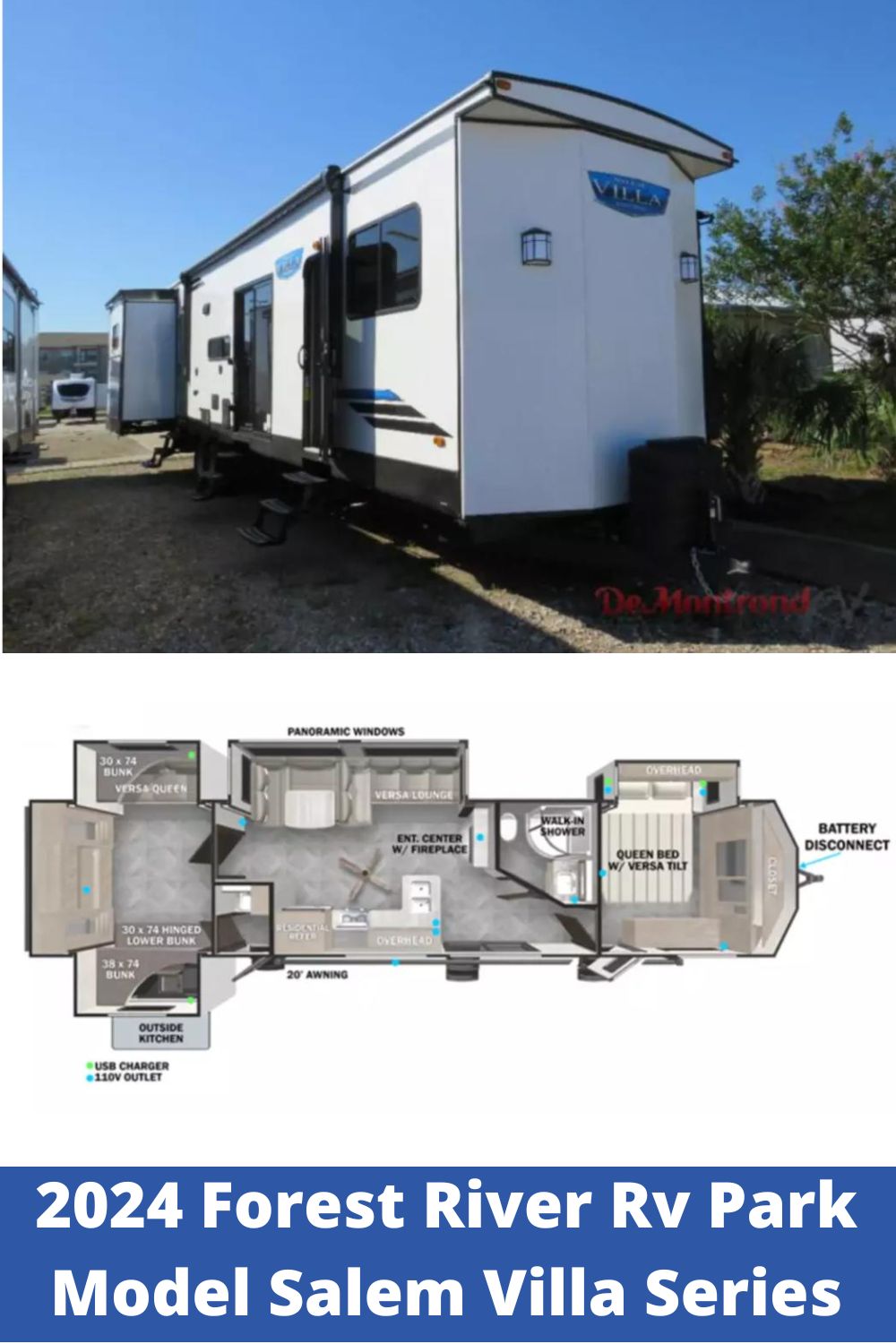 New 2024 Forest River Rv Park Model Salem Villa Series (Floor Plan)