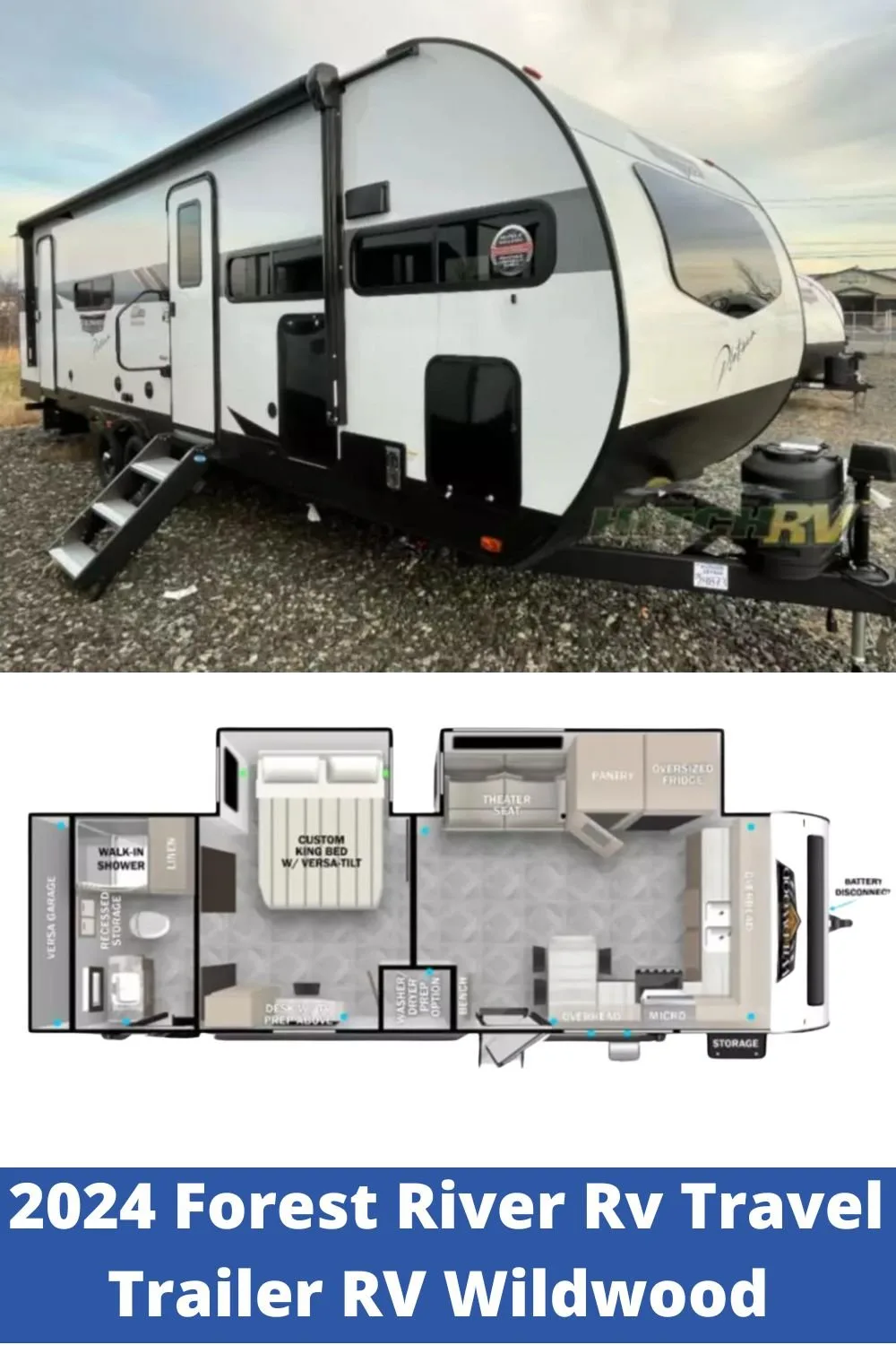 New 2024 Forest River Rv Travel Trailer RV Wildwood (Floor Plan)